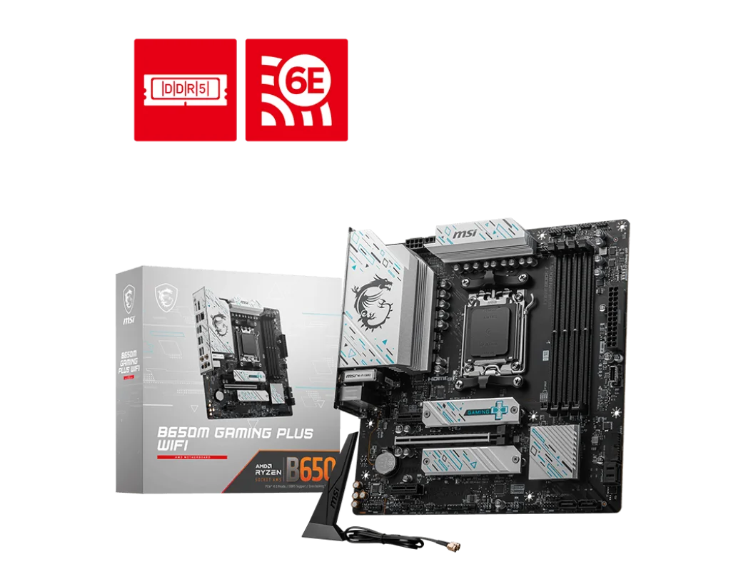 NEW MSI B650M GAMING PLUS WIFI AMD B650 Supports DDR5 7200+MHz (OC) 192GB AMD Ryzen ™ 7000 8000 Series Motherboard Socket AM5