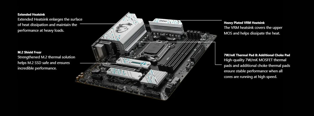 NEW MSI B650M GAMING PLUS WIFI AMD B650 Supports DDR5 7200+MHz (OC) 192GB AMD Ryzen ™ 7000 8000 Series Motherboard Socket AM5