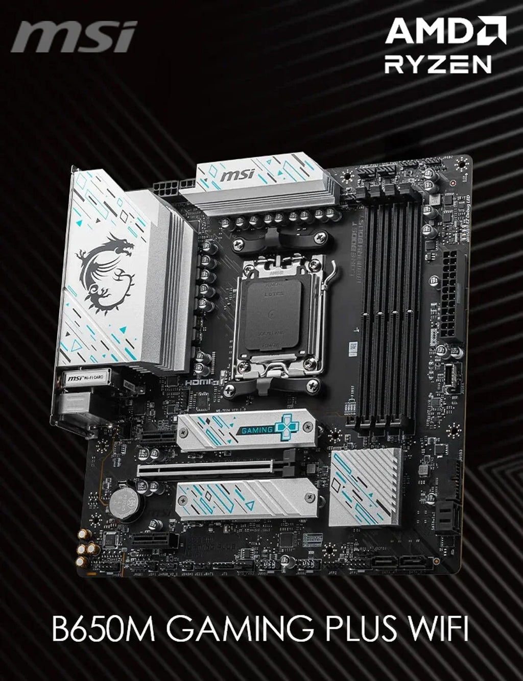 NEW MSI B650M GAMING PLUS WIFI AMD B650 Supports DDR5 7200+MHz (OC) 192GB AMD Ryzen ™ 7000 8000 Series Motherboard Socket AM5