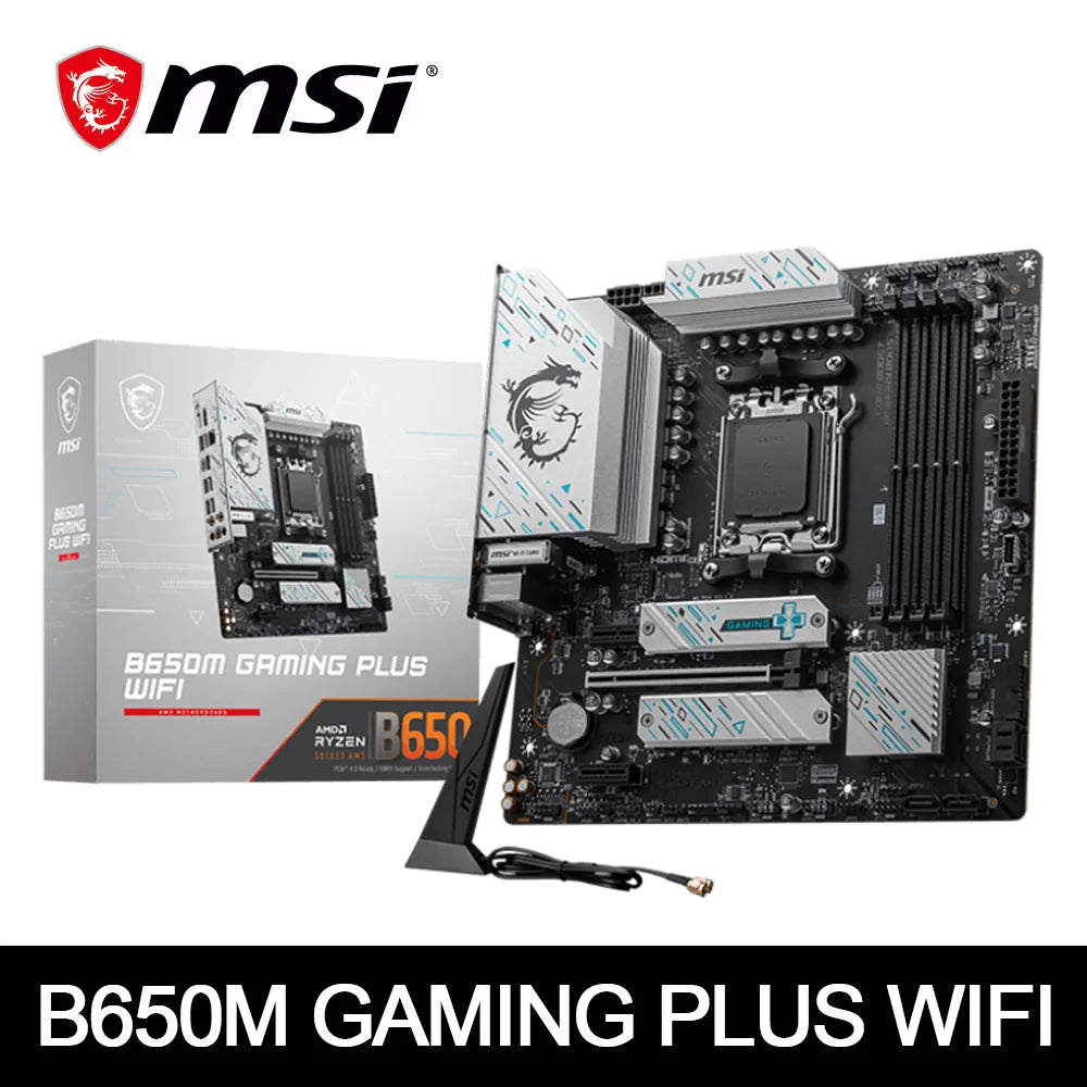 NEW MSI B650M GAMING PLUS WIFI AMD B650 Supports DDR5 7200+MHz (OC) 192GB AMD Ryzen ™ 7000 8000 Series Motherboard Socket AM5